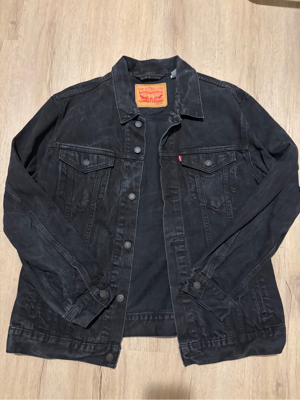 Levi's Black Washed Denim Jacket - Men's